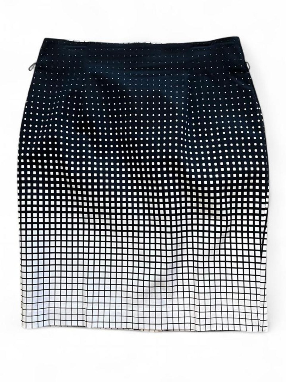 Worthington Black and White Ombre Grid Pencil Skirt